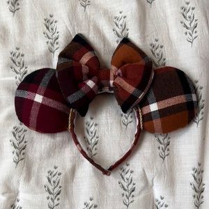 3 for $30! Red Plaid Mickey/Minnie Mouse Ears, Small Shop, Disney World